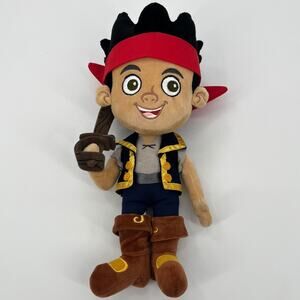 Disney Store Jake Neverland Pirates Plush Doll 13" Stuffed Character Toy